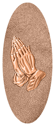 Copper Praying Hands Shimmer Bronze